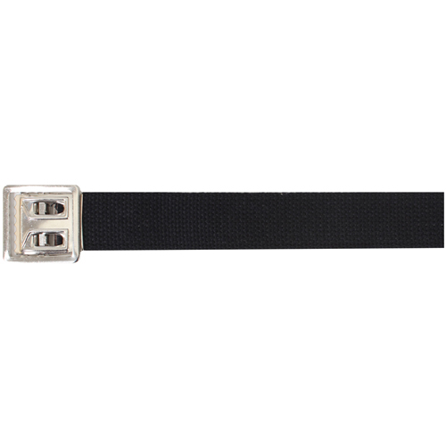 Black 54 Inch Web Belts With Open Face Chrome Buckle