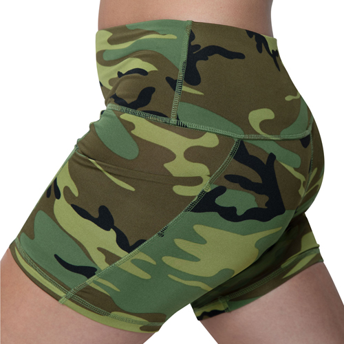 Ultra Force Womens Camo Workout Performance Legging Shorts