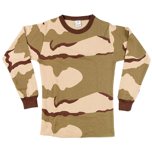 Ultra Force TriColor Desert Camo Thermal Knit Tops