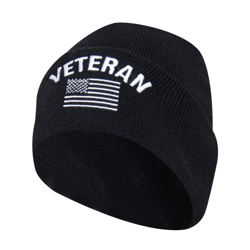 US Flag Veteran Fine Knit Watch Cap