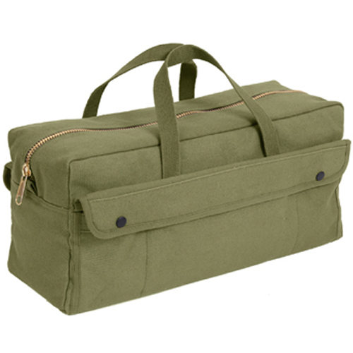 Ultra Force Olive Drab Canvas Jumbo Tool Bag With Brass Zipper