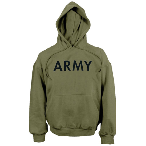 Mens Army PT Pullover Hooded Sweatshirt