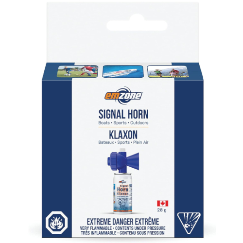 Emzone Sport Signal Horn Mini 1oz. White/Blue 46500