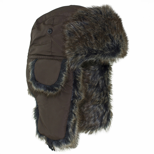Zan Headgear Brown Fur Trooper Hat