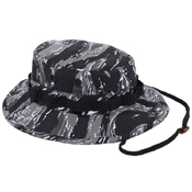 Camouflage UV Protection Boonie Bucket Flap Hat with Rope, JG